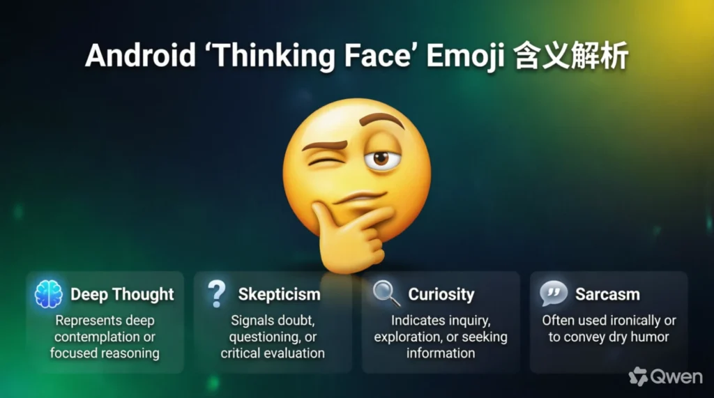 What do android thinking emoji mean