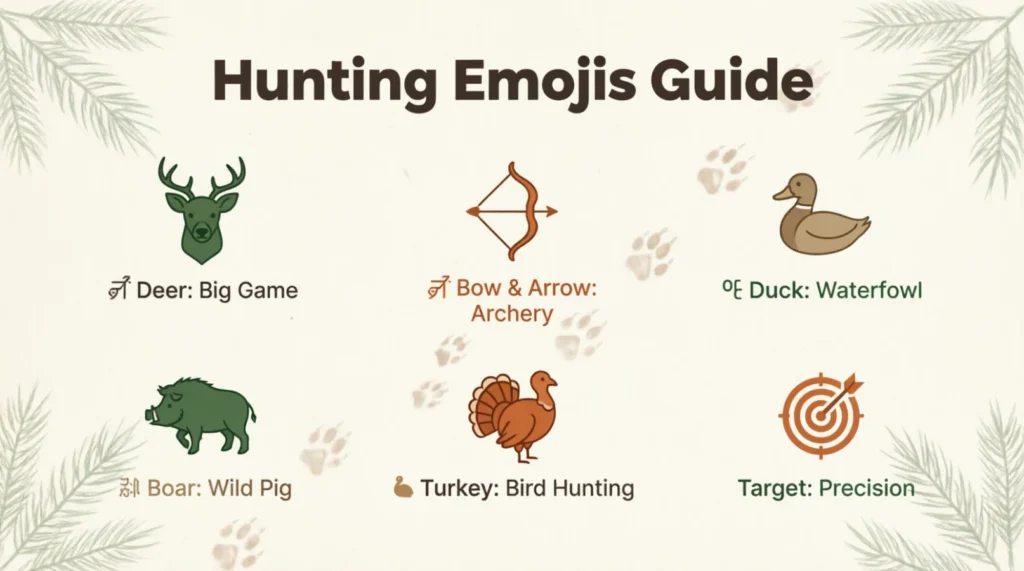 What do hunting emoji mean