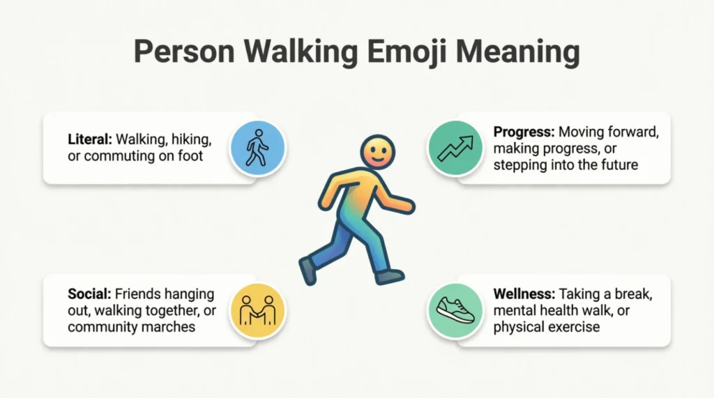What do people walking emoji mean