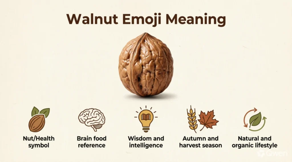 What do walnut emoji mean
