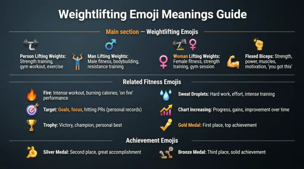 What do weightlifting emoji mean