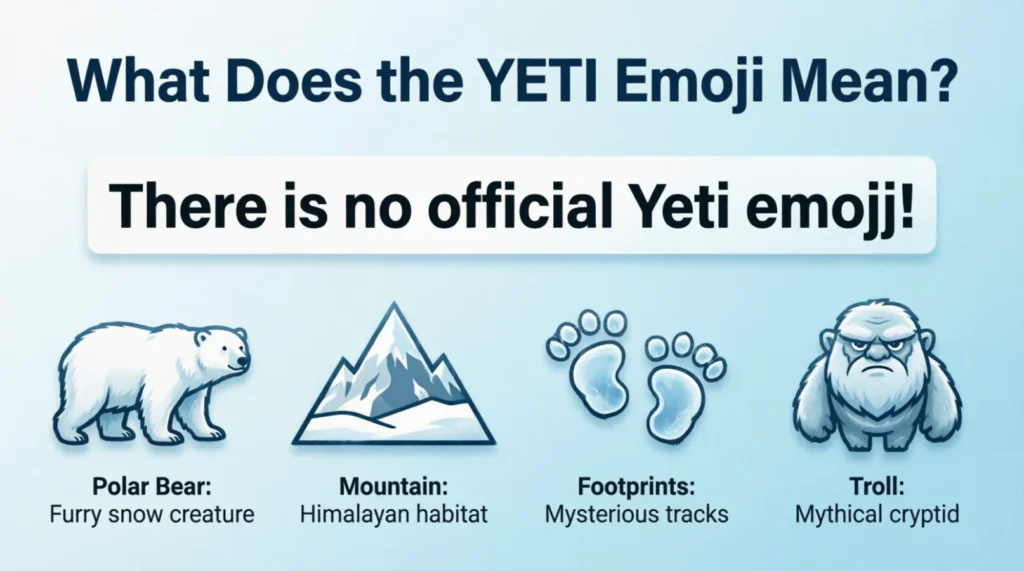 What do yeti emoji mean