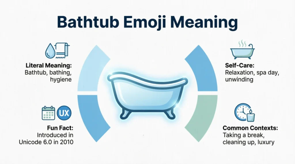 What do bathtub emoji mean