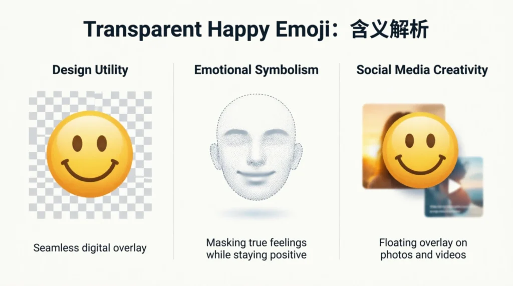 What do happy emoji transparent mean